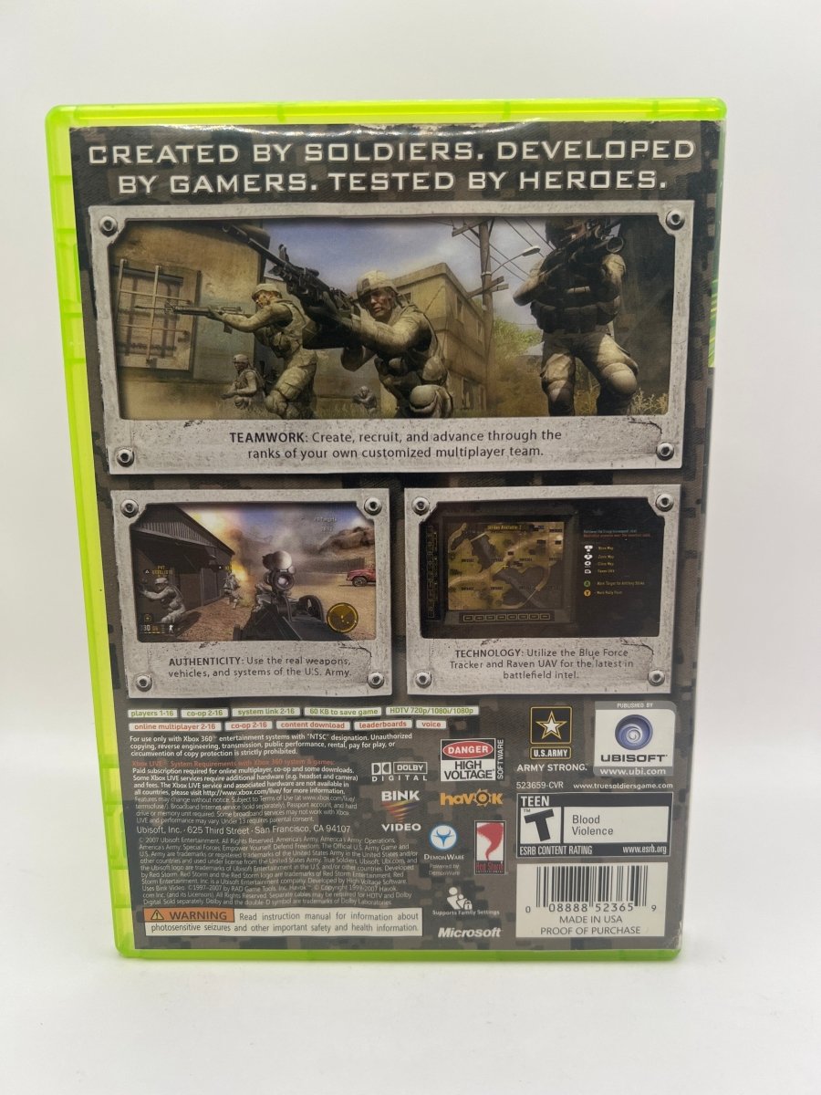America's Army True Soldiers CL01 (CIB) Xbox 360