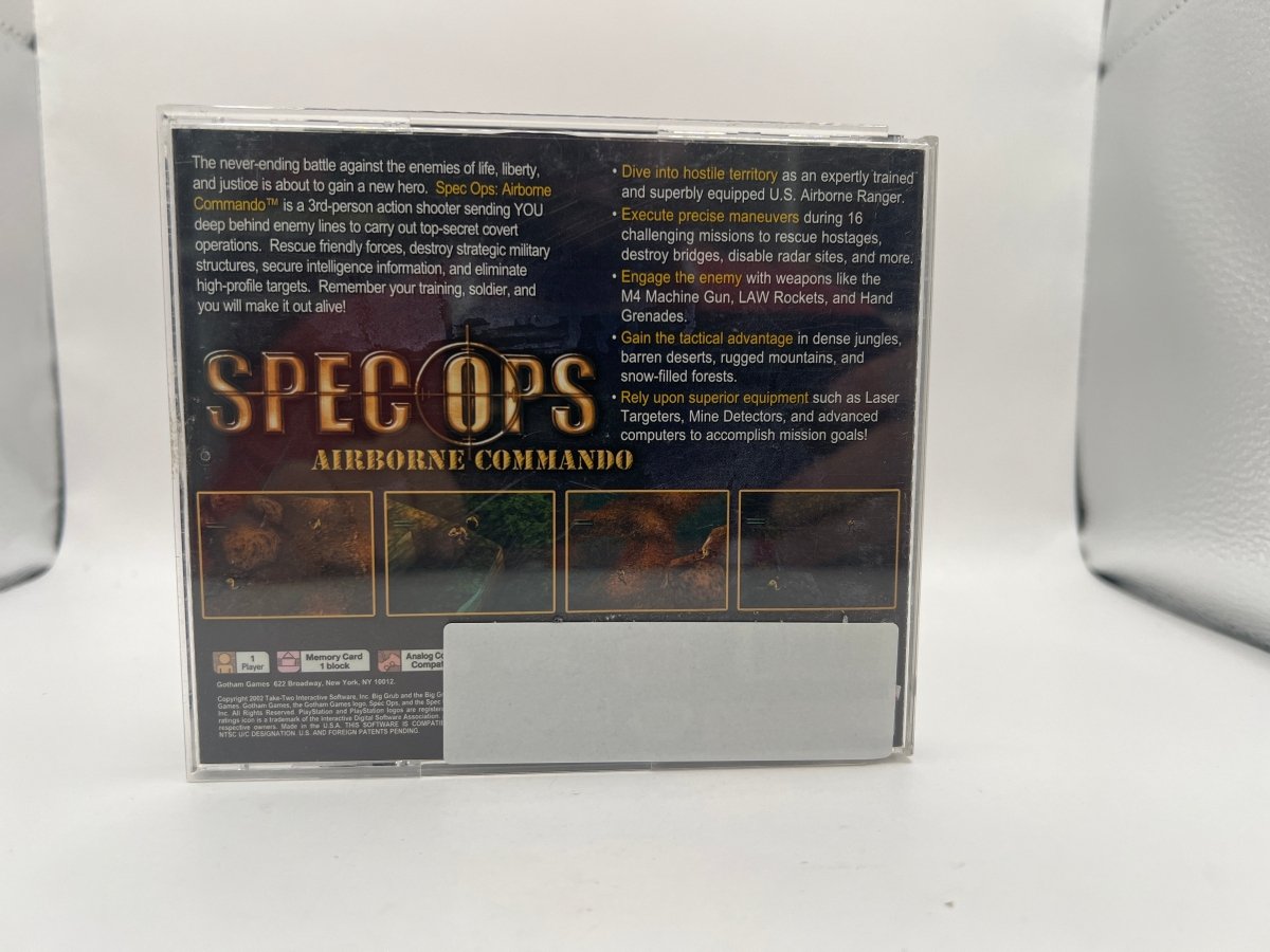 Spec Ops Airborne Commando CL01 (CIB) Playstation One