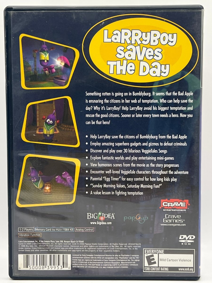 Veggie Tales: LarryBoy and the Bad Apple CL01 (CIB) PlayStation 2