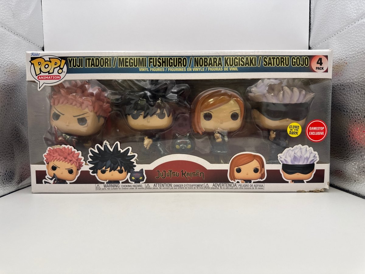 Jujutsu Kaisen: Yuji Itadori / Megumi Fushiguro / Nobara Kugisaki / Satoru Gojo - GameStop Exclusive Glows In The Dark Funko Pop