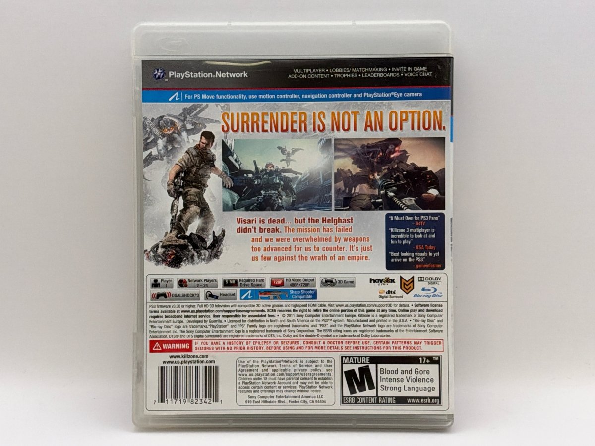 Killzone 3 CL01 (CIB) Playstation 3