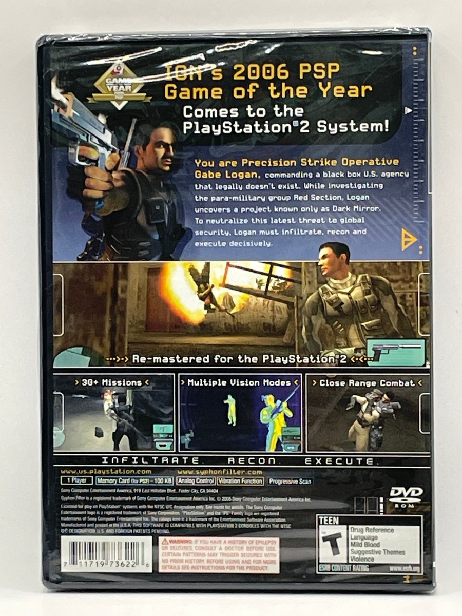 Syphon Filter Dark Mirror CL30 (NEW) PlayStation 2