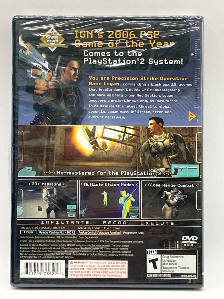 Syphon Filter Dark Mirror CL33 (NEW) PlayStation 2