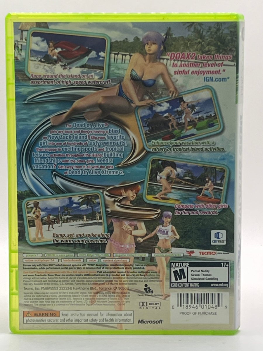 Dead or Alive Xtreme 2 CL01 (CIB) Xbox 360