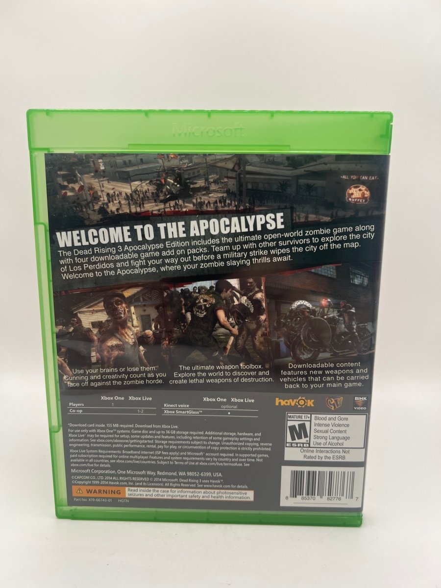 Dead Rising 3 [Apocalypse Edition] CL01 (CIB) Xbox One