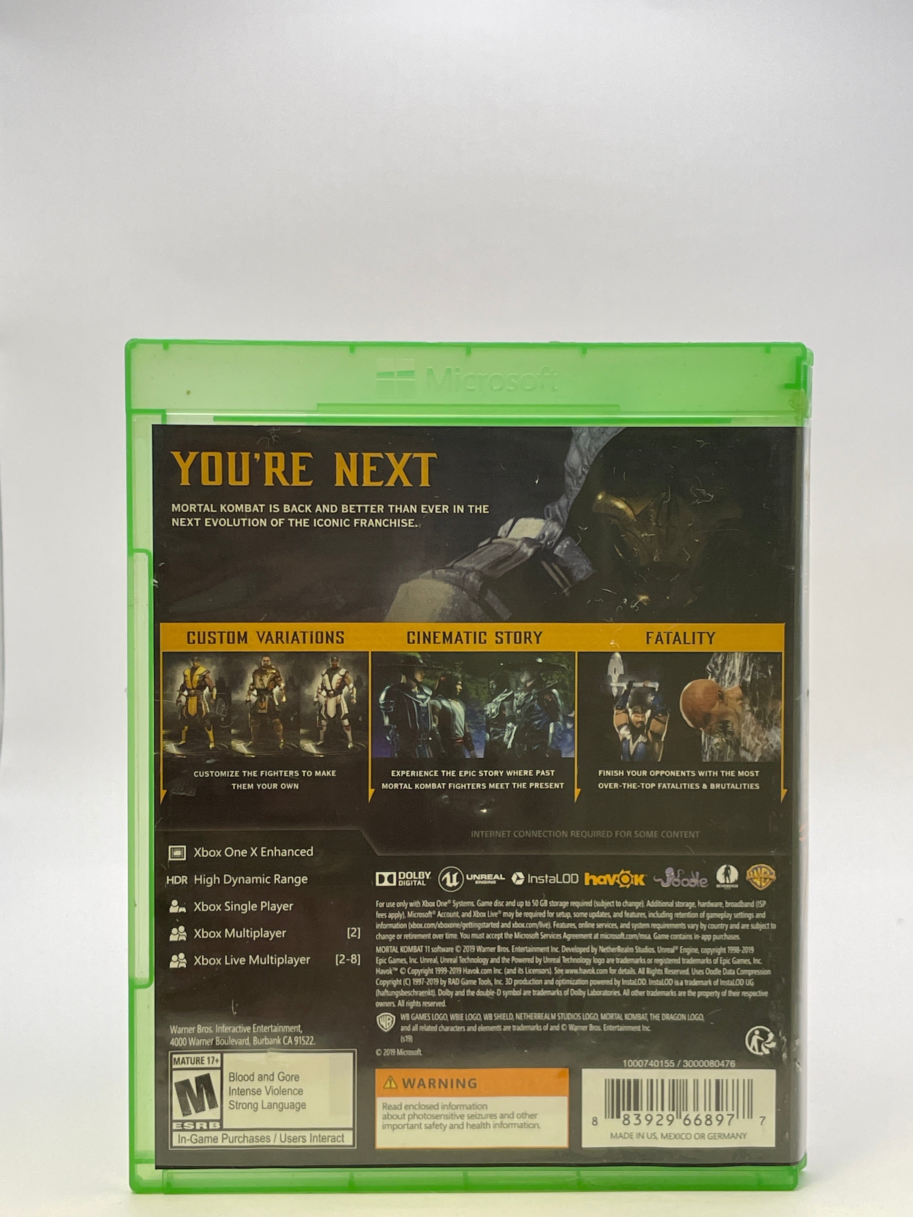 Mortal Kombat 11 CL01 (CIB) Xbox One