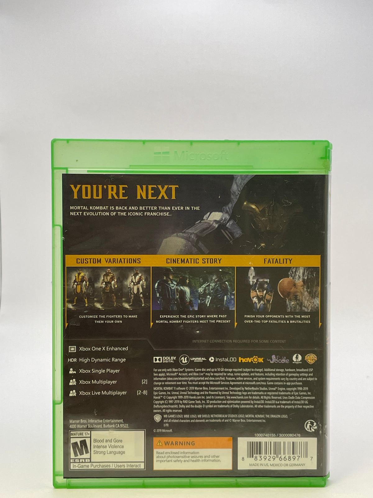 Mortal Kombat 11 CL01 (CIB) Xbox One