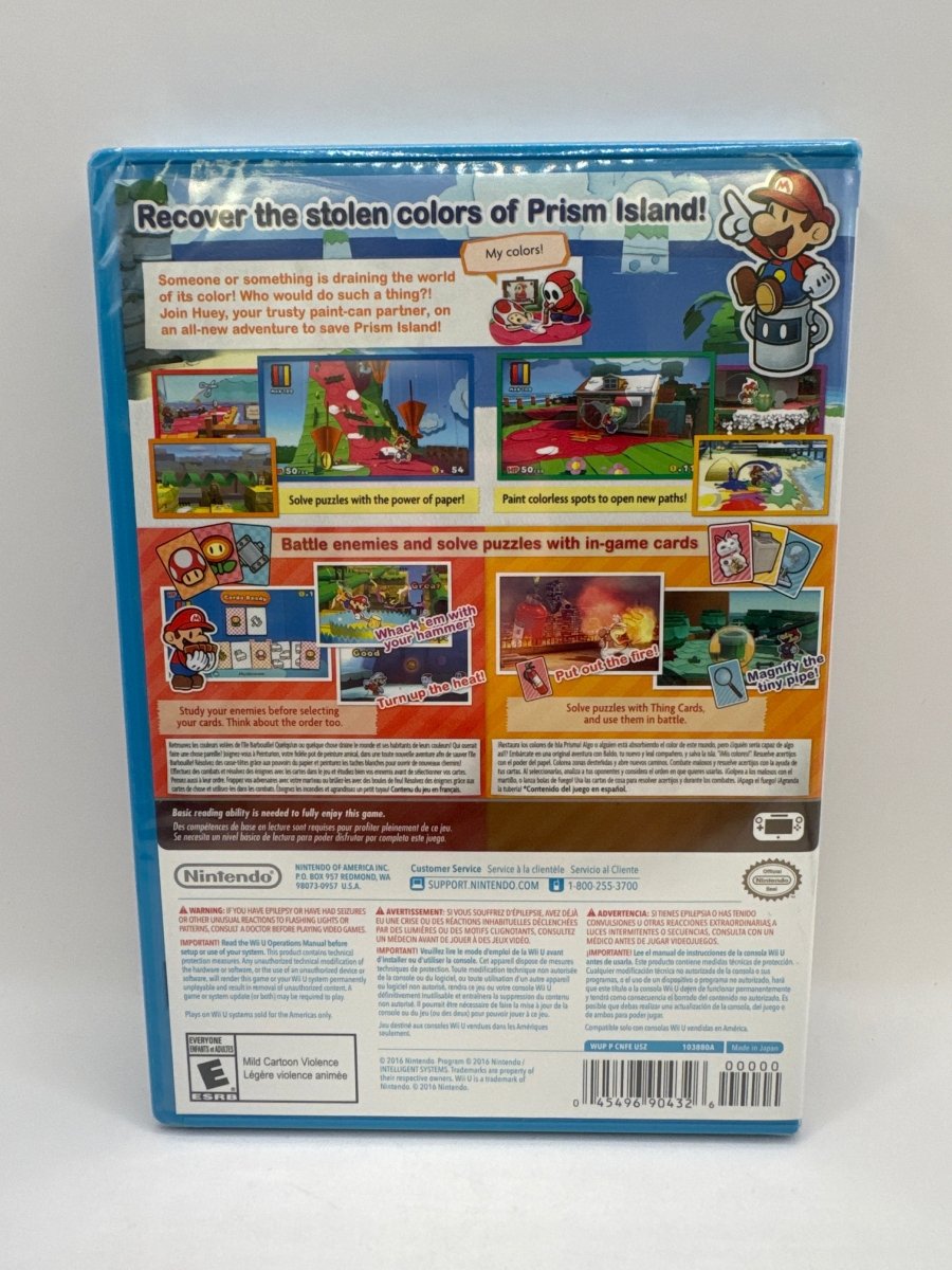 Paper Mario Color Splash CL02 (New) Nintendo Wii U