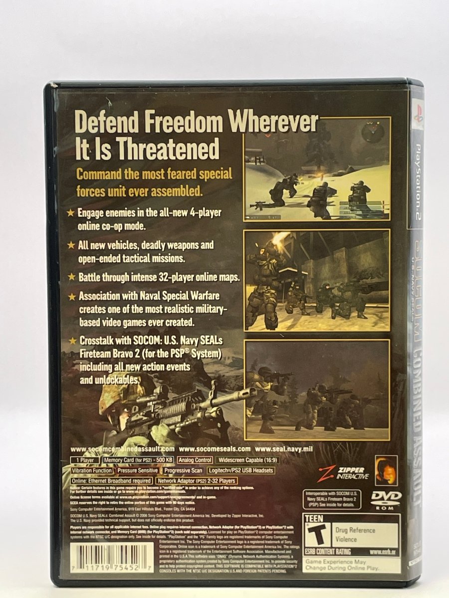 SOCOM US Navy Seals Combined Assault CL01 (Missing Manual) PlayStation 2