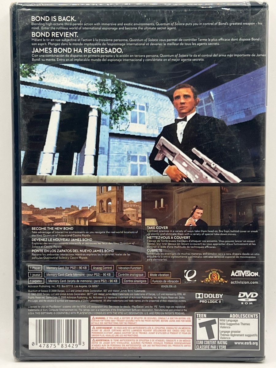 007 Quantum of Solace CL01 (NEW) PlayStation 2