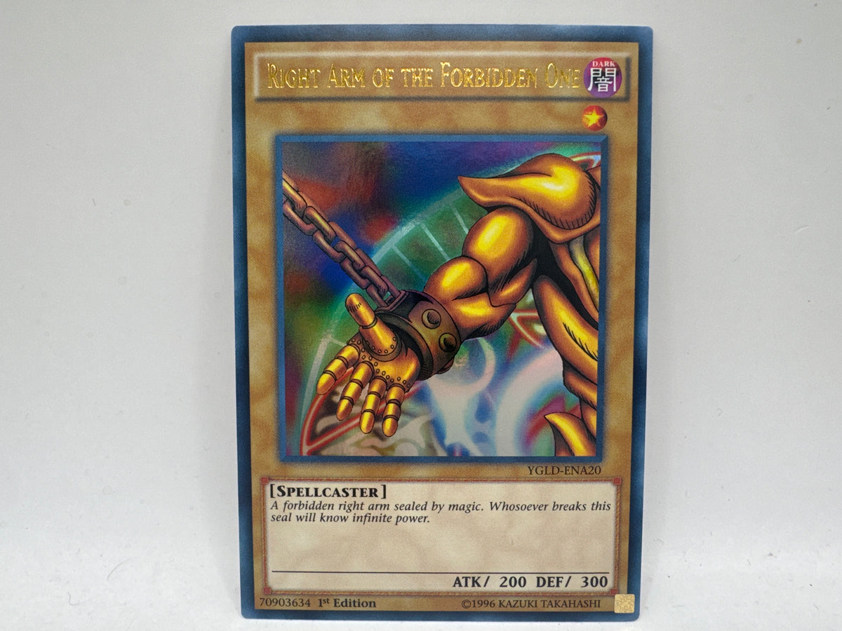 Right Arm of The Forbidden One YGLD-ENA20 1ST Edition (NM) CL01 YuGiOh King of Games: Yugi’s Legendary Decks