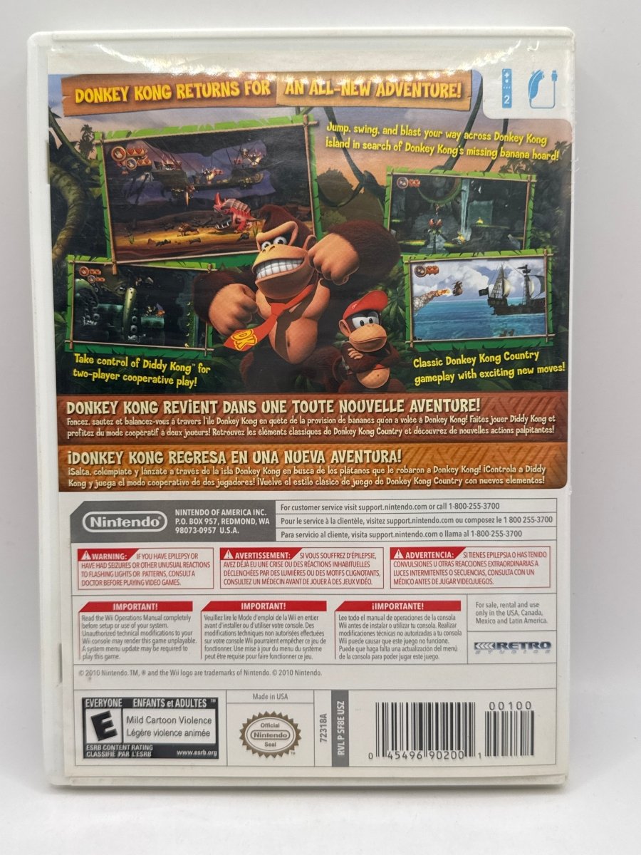 Donkey Kong Country Returns CL02 (CIB) Nintendo Wii