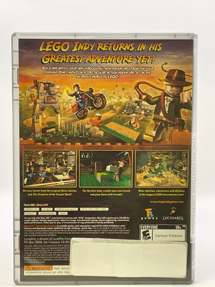 LEGO Indiana Jones 2: The Adventure Continues [Platinum Hits] CL01 (CIB) Xbox 360