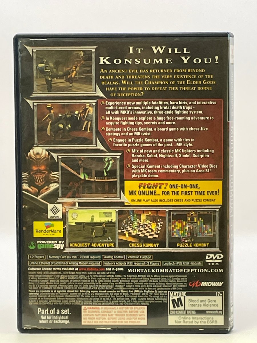 Mortal Kombat Deception CL01 (CIB) PlayStation 2
