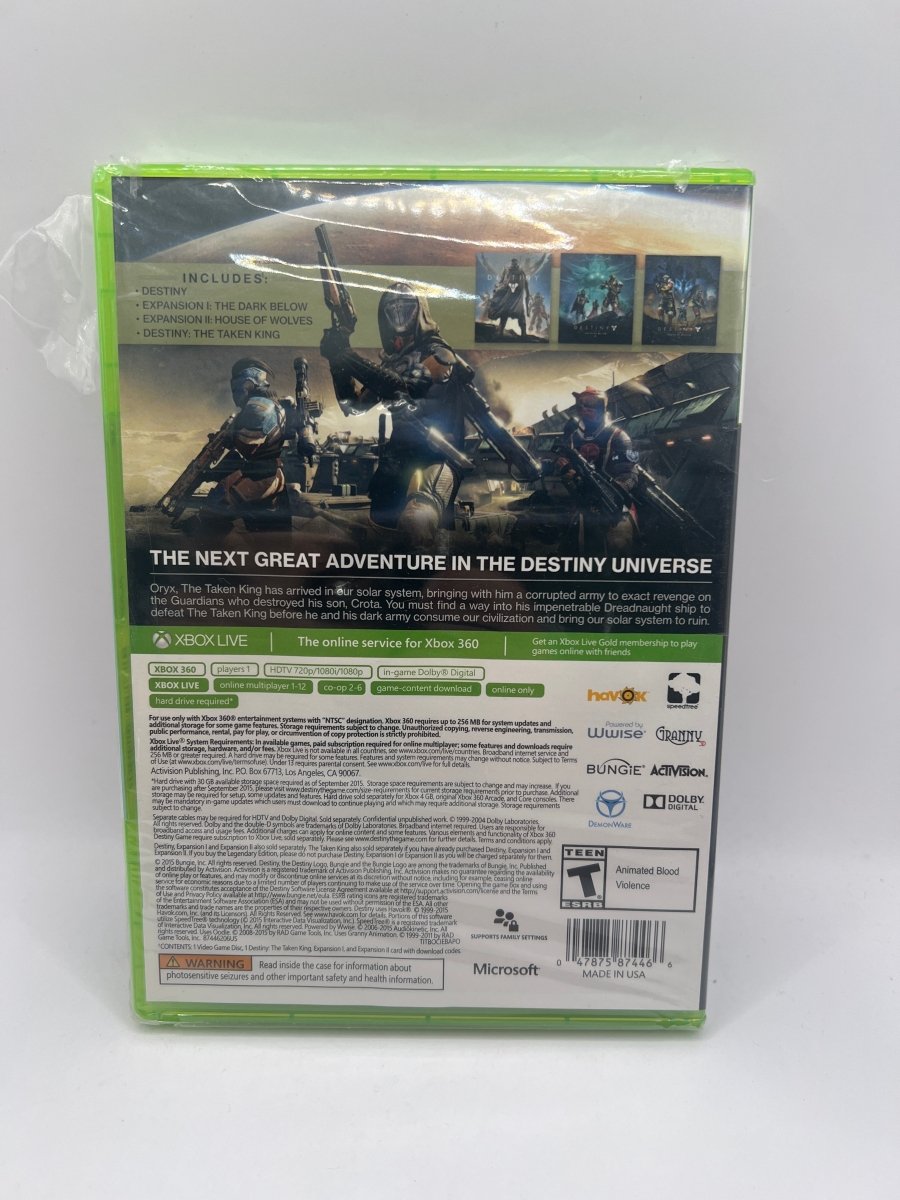 Destiny: The Taken King Legendary Edition CL01 (NEW) Xbox 360