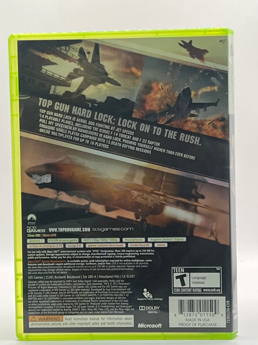 Top Gun: Hard Lock CL01 (CIB) Xbox 360
