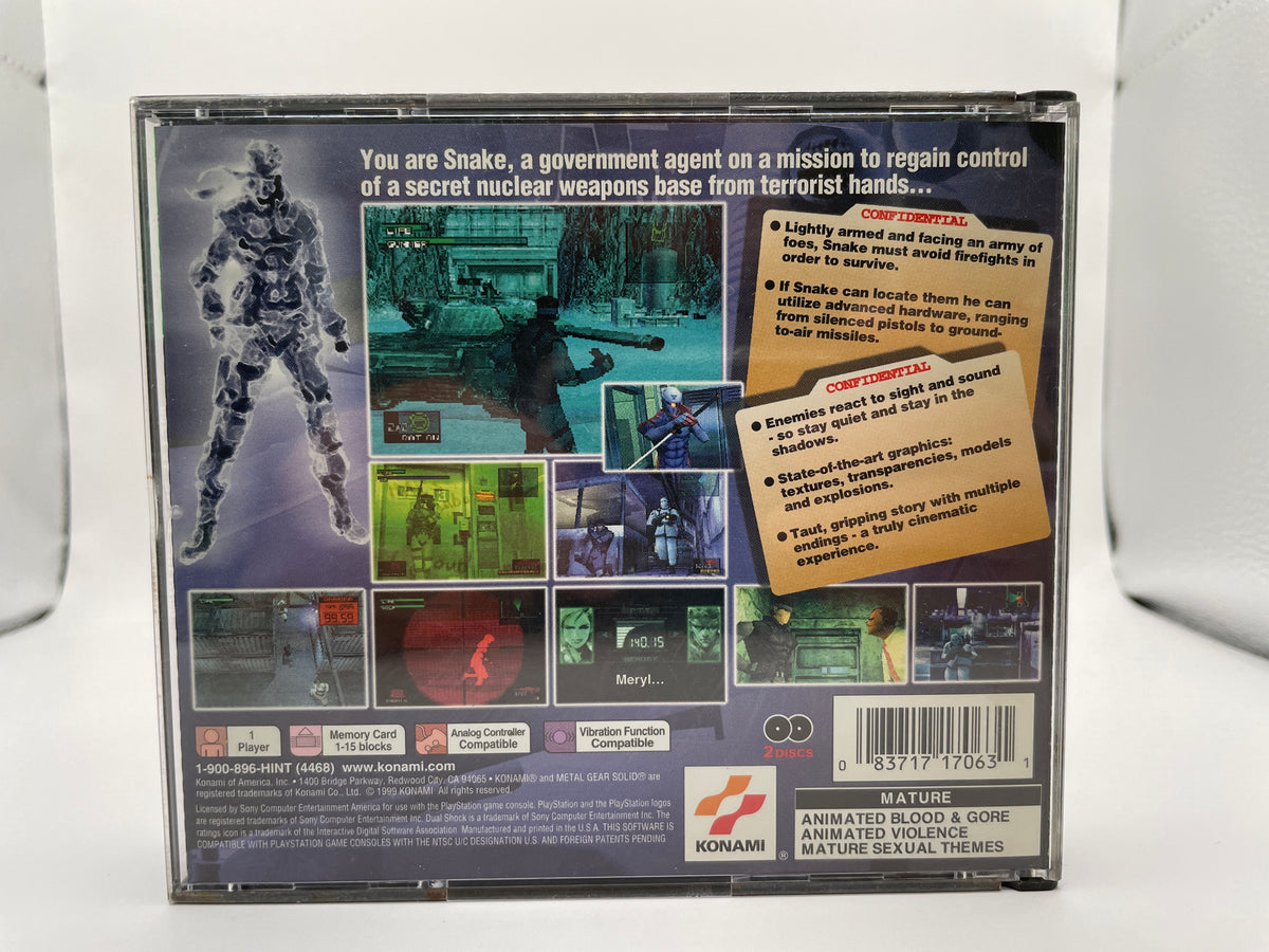 Metal Gear Solid [Greatest Hits] CL01 (Missing Manual) Playstation One
