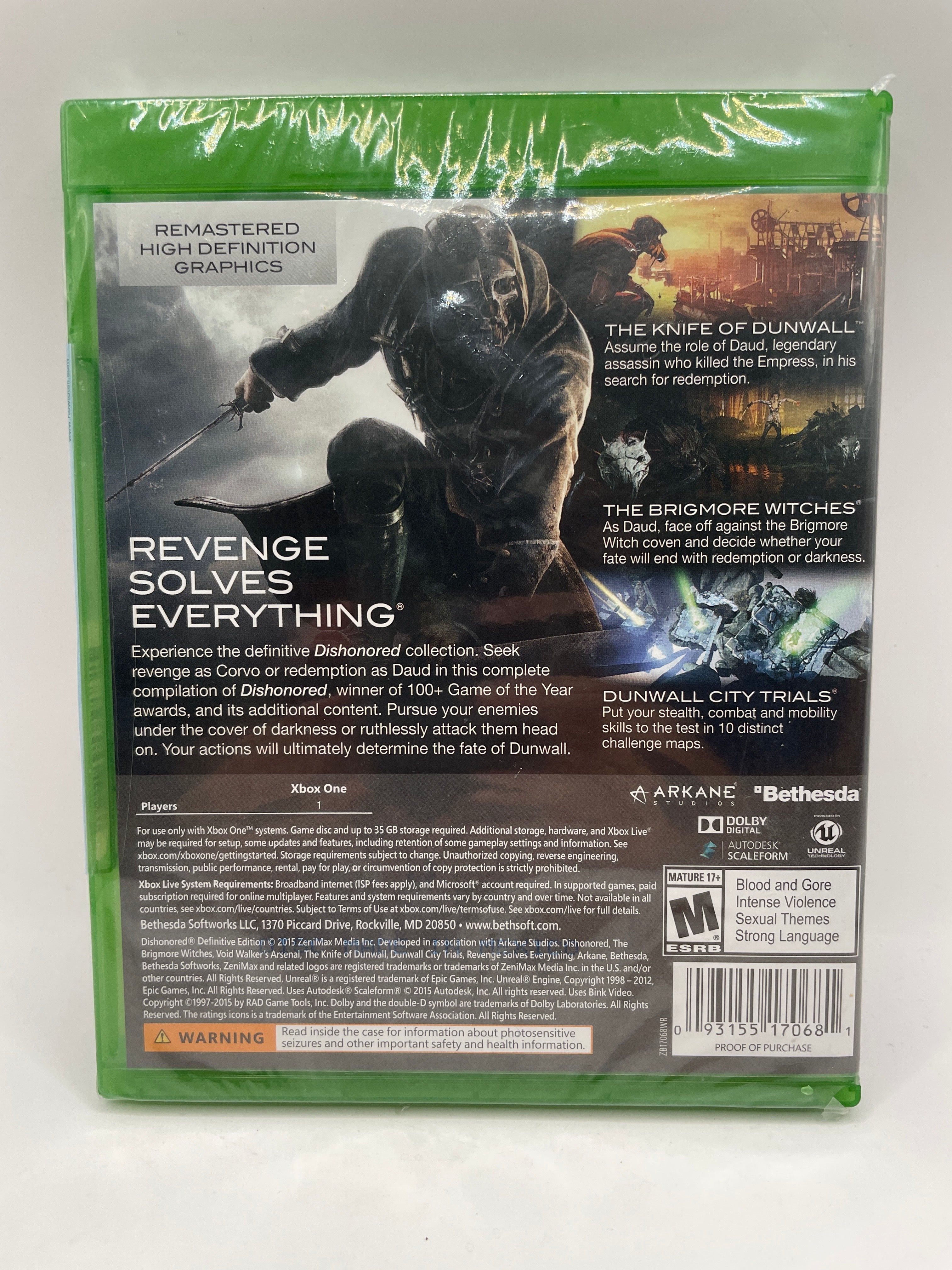 Dishonored [Definitive Edition] CL01 (NEW) Xbox One