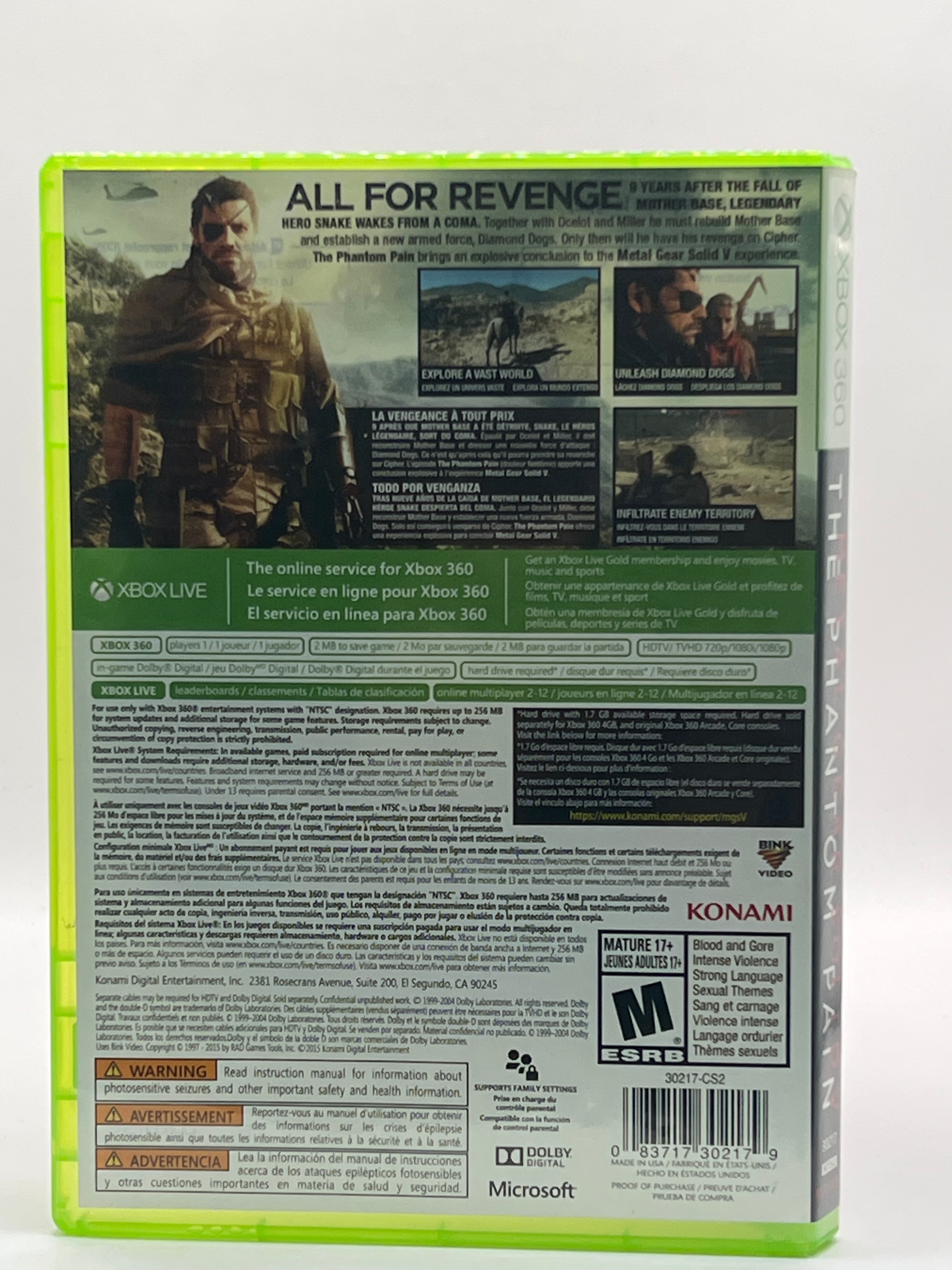 Metal Gear Solid V: The Phantom Pain CL01 (CIB) Xbox 360