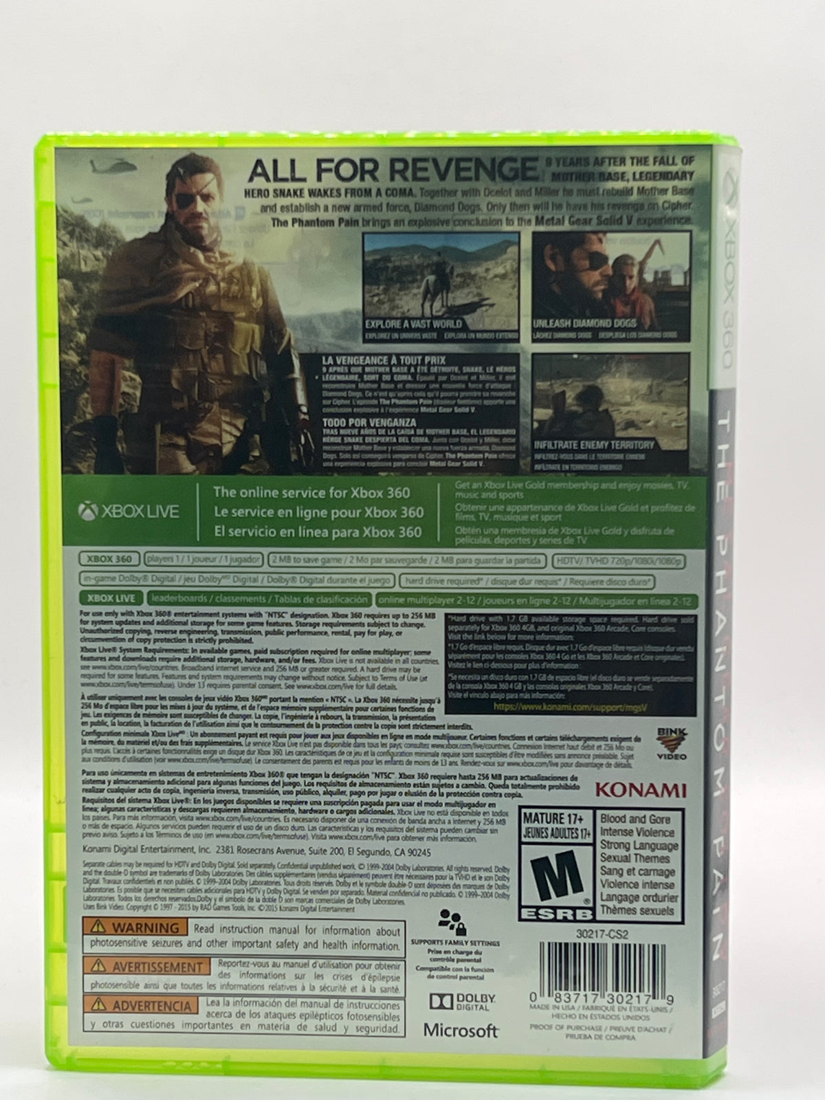 Metal Gear Solid V: The Phantom Pain CL01 (CIB) Xbox 360