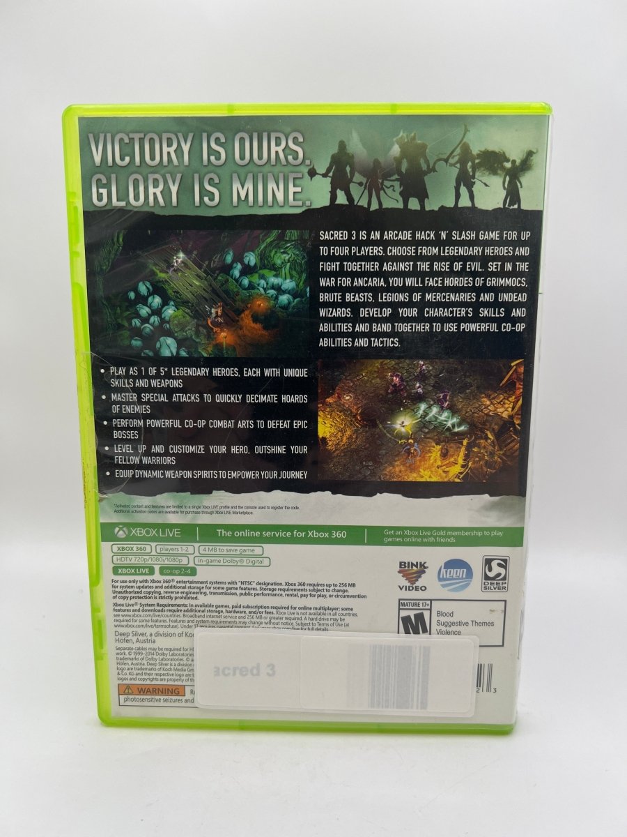 Sacred 3 CL01 (CIB) Xbox 360