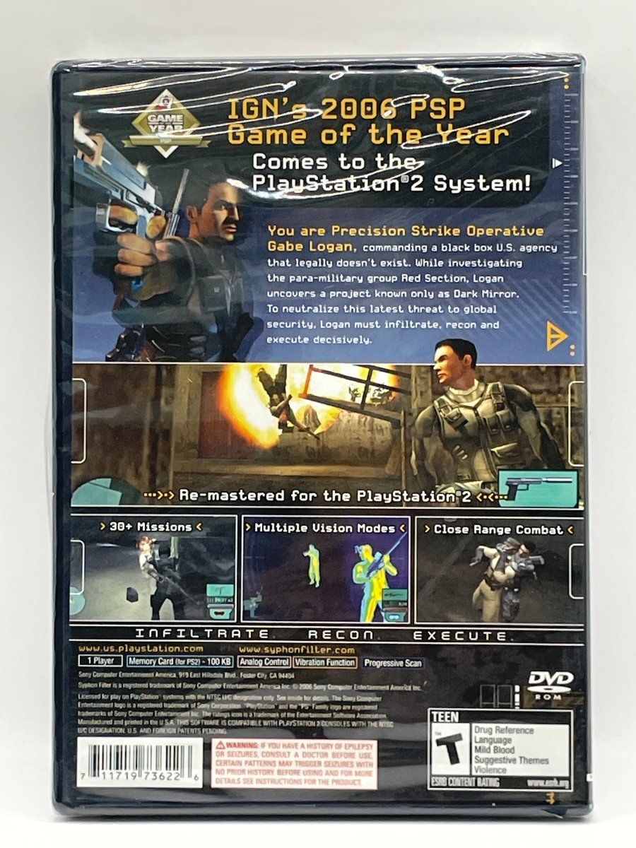 Syphon Filter Dark Mirror CL34 (NEW) PlayStation 2