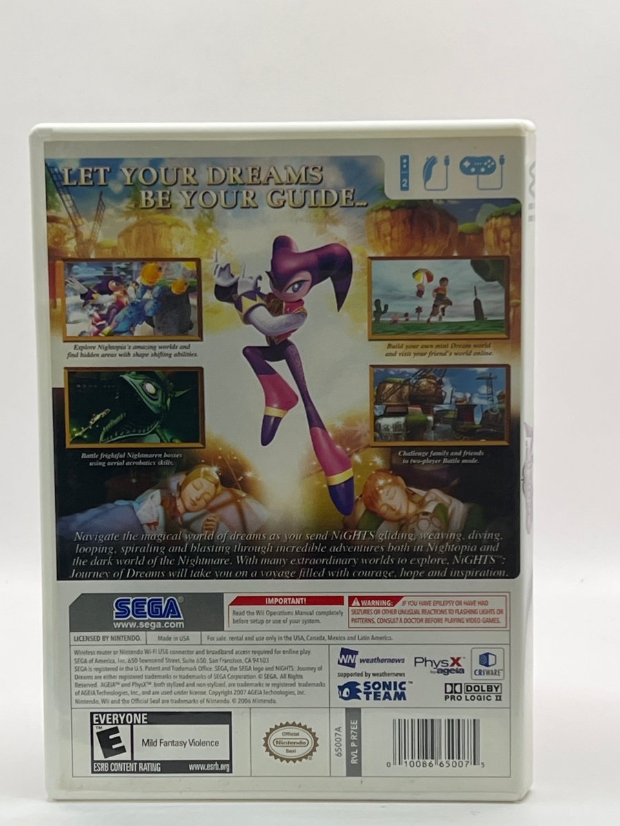 NiGHTS: Journey of Dreams CL01 (CIB) Nintendo Wii