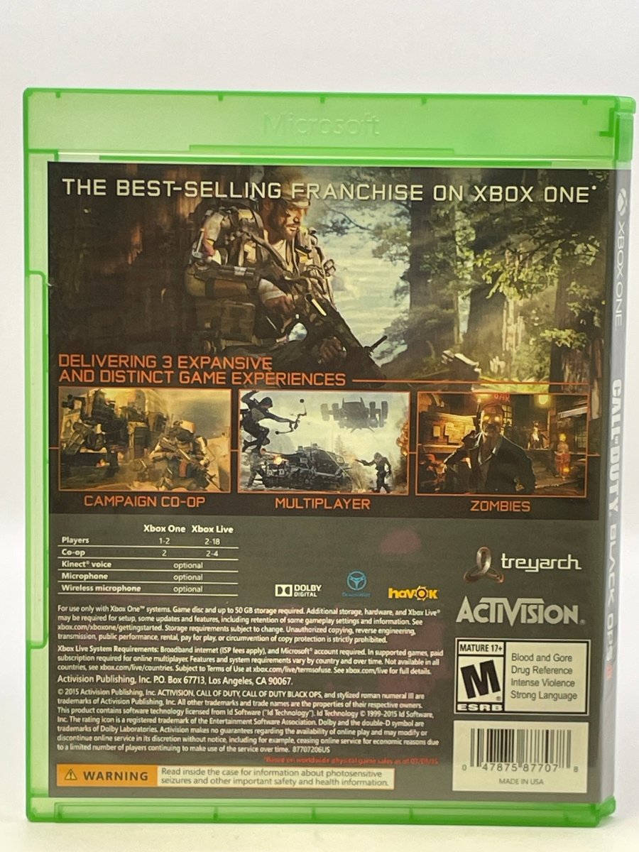 Call of Duty Black Ops III CL01 (CIB) Xbox One