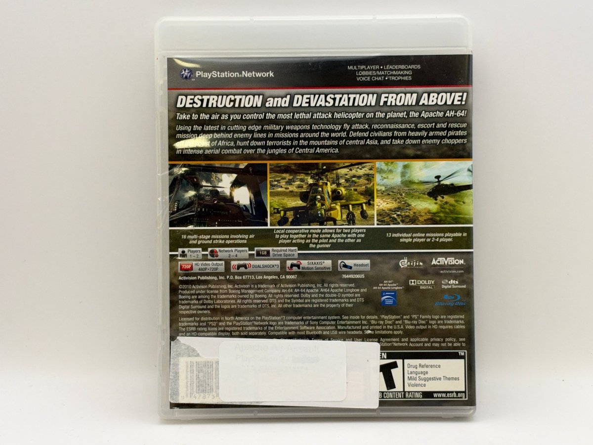 Apache: Air Assault CL01 (CIB) Playstation 3