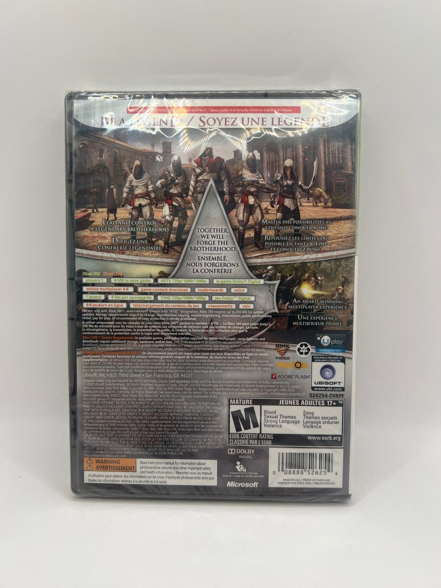 Assassin's Creed: Brotherhood [Platinum Hits] CL01 (NEW) Xbox 360