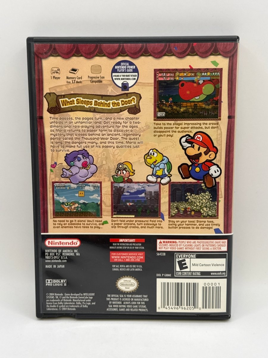 Paper Mario The Thousand-Year Door Best Seller CL01 (CIB) Nintendo GameCube