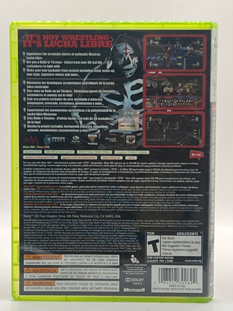Lucha Libre AAA: Heroes del Ring CL01 (CIB) Xbox 360