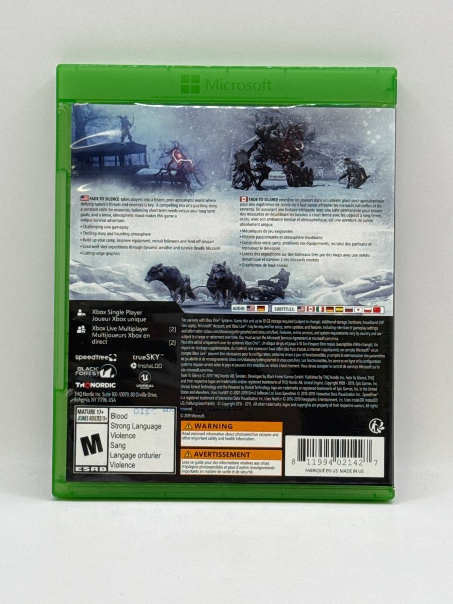 Fade To Silence CL01 (CIB) Xbox One
