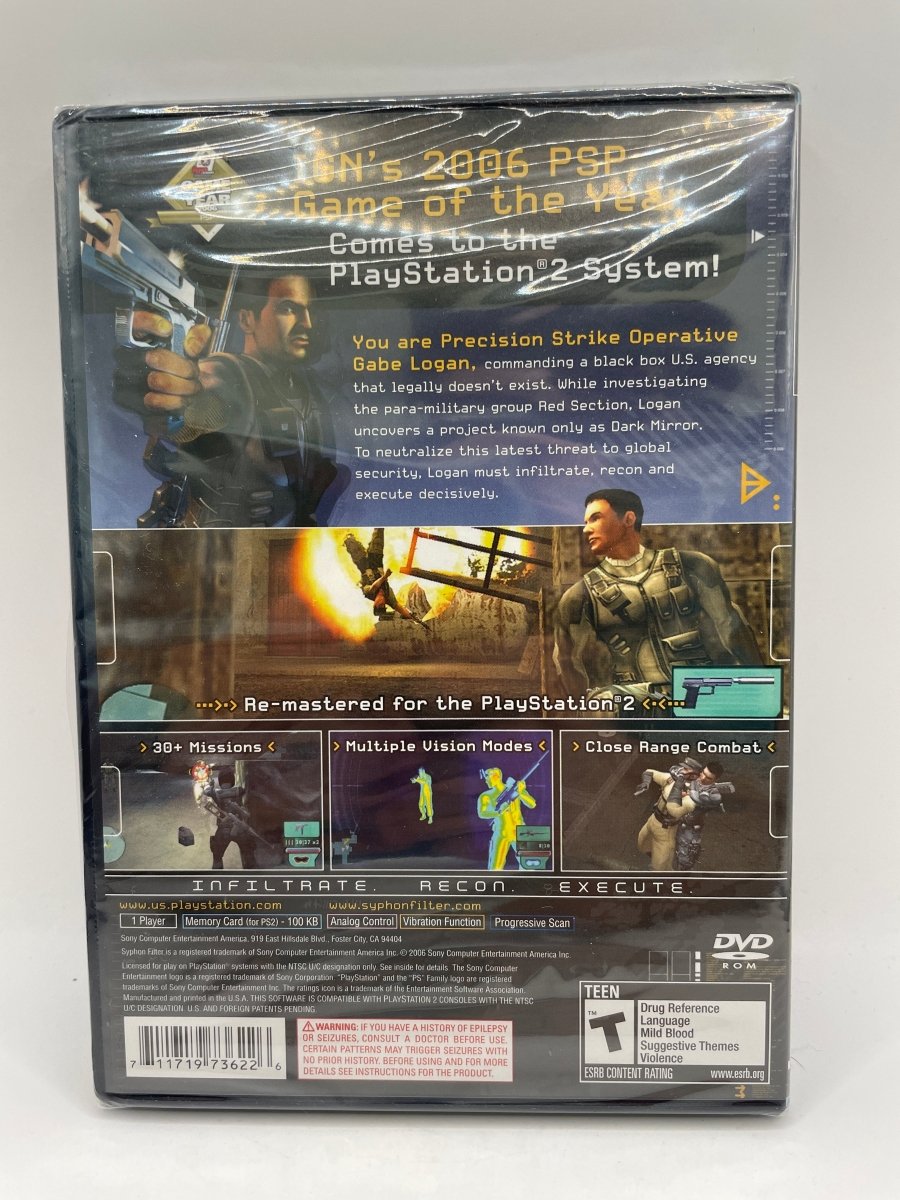 Syphon Filter Dark Mirror CL05 (NEW) PlayStation 2