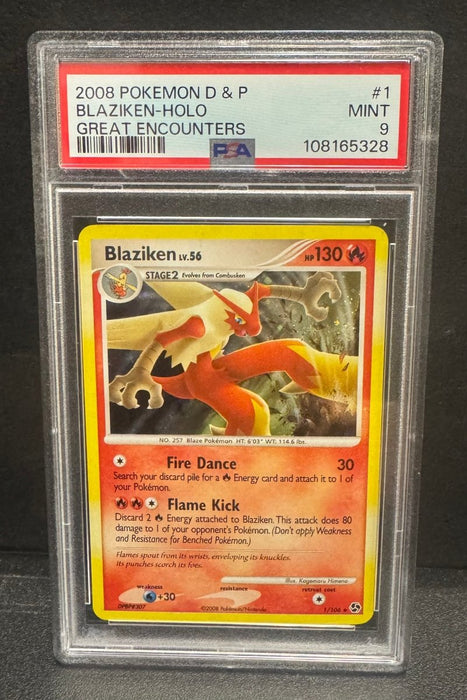 Blaziken 1/106 - Diamond & Pearl Great Encounters - PSA Grade 9
