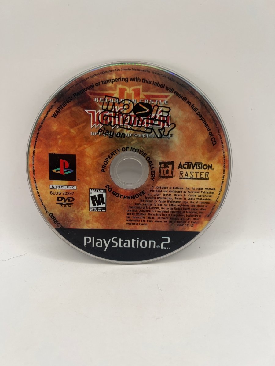 Return to Castle Wolfenstein CL01 (Disc Only) PlayStation 2