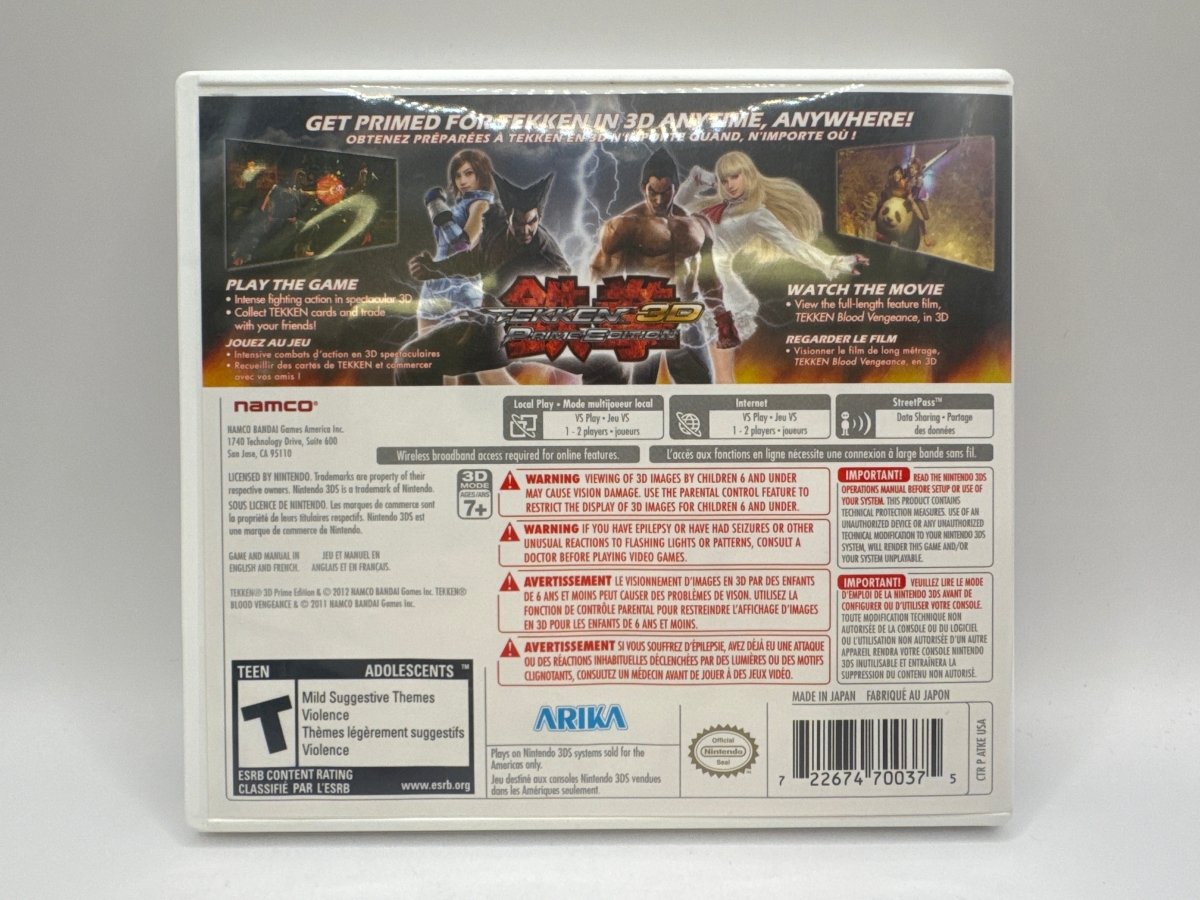 Tekken 3DS Prime Edition CL01 (CIB) Nintendo 3DS