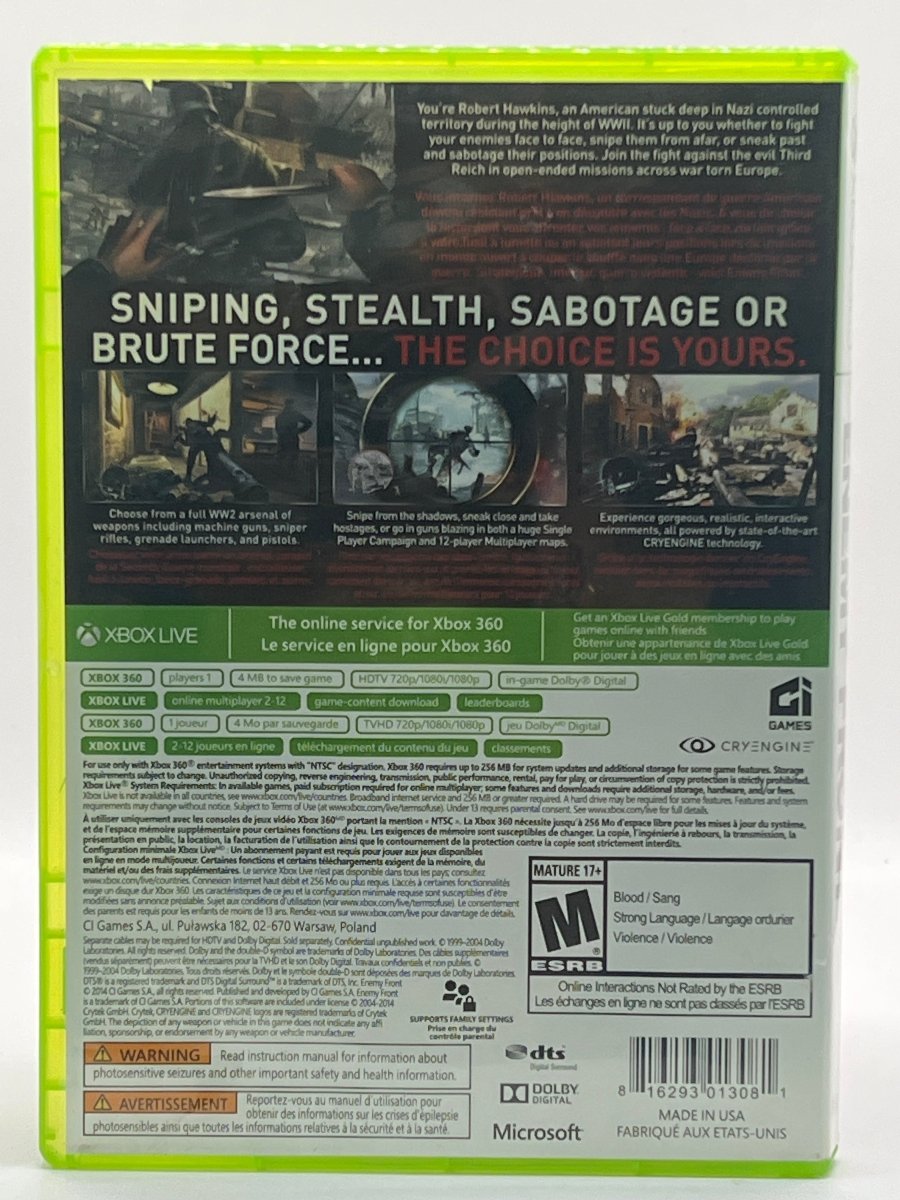Enemy Front CL01 (CIB) Xbox 360