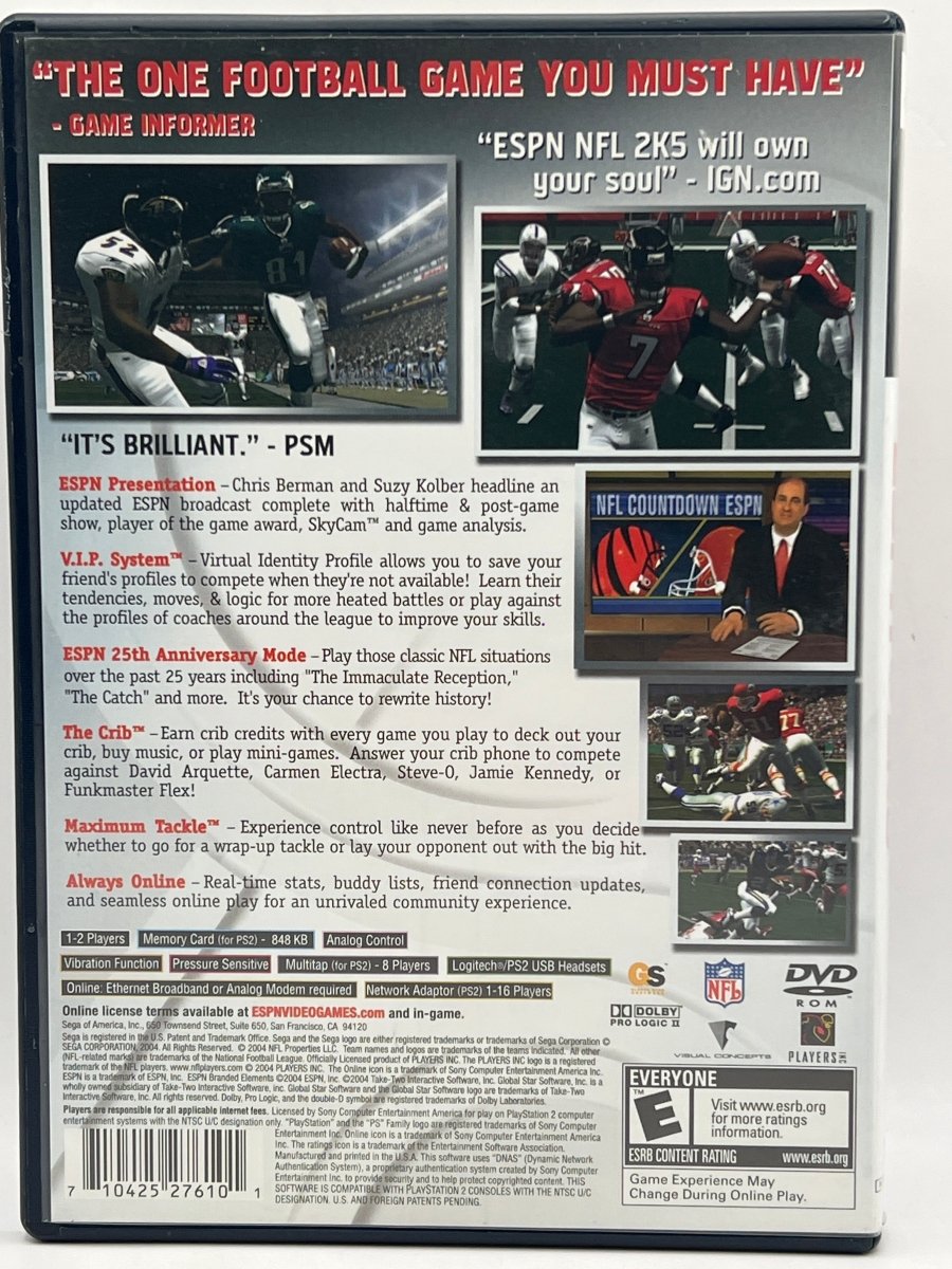 ESPN NFL 2K5 CL03 (CIB) PlayStation 2
