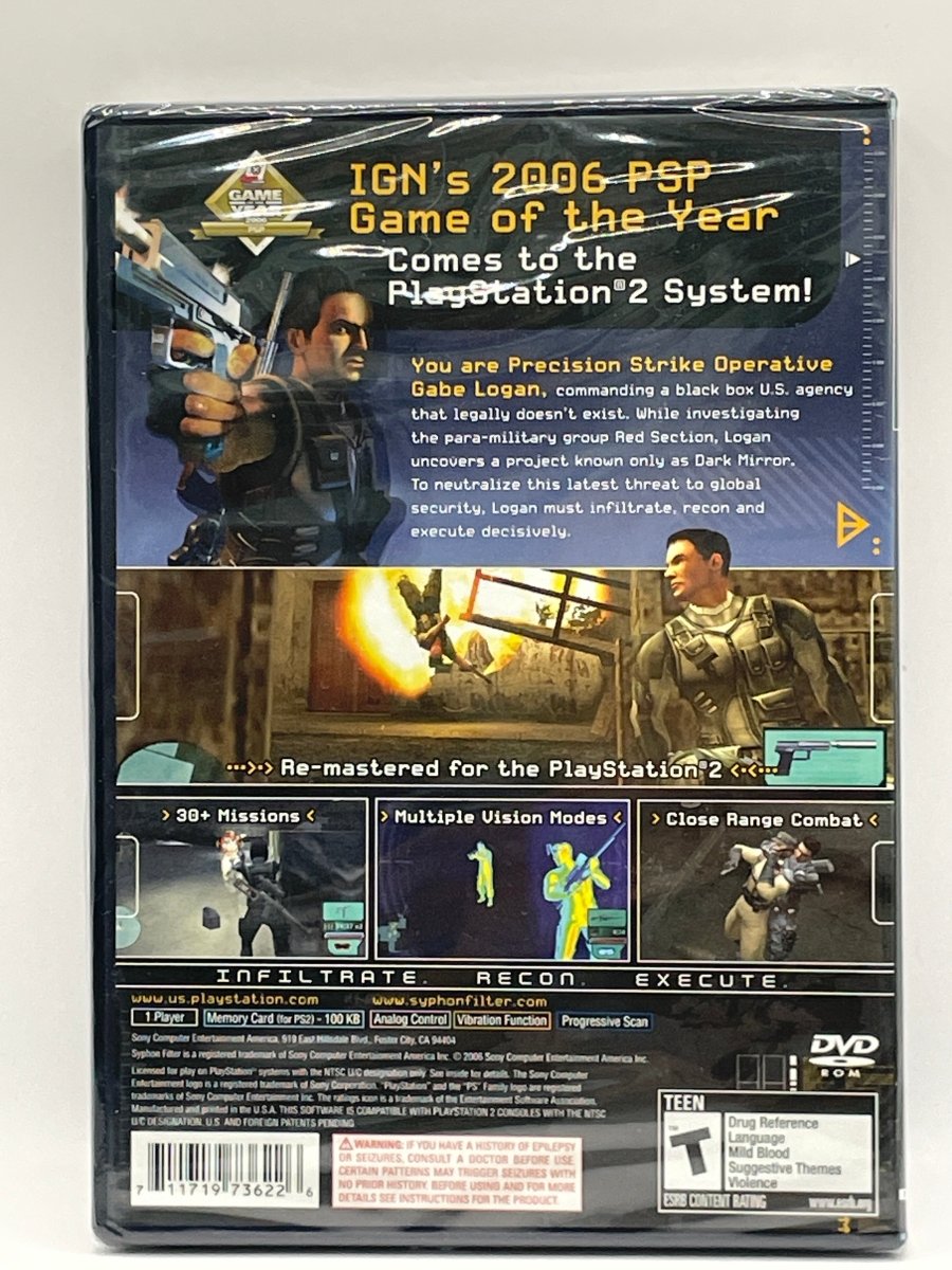 Syphon Filter Dark Mirror CL29 (NEW) PlayStation 2