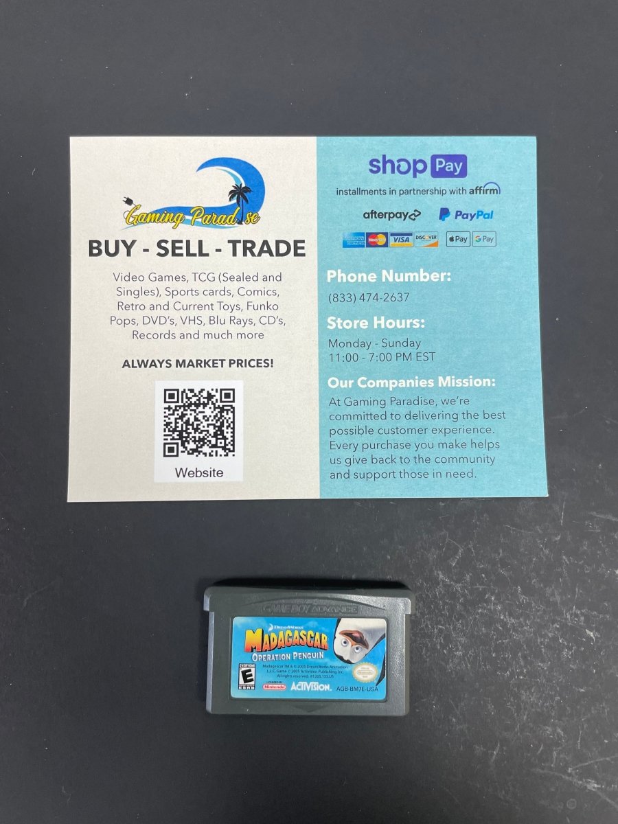 Madagascar Operation Penguin GameBoy Advance CL 05