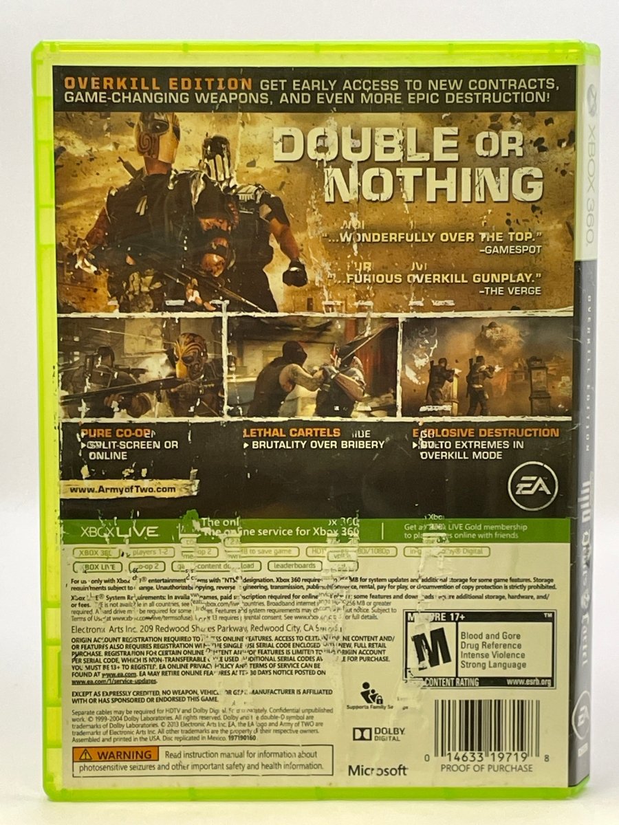 Army of Two The Devil's Cartel [Overkill Edition] CL01 (CIB) Xbox 360