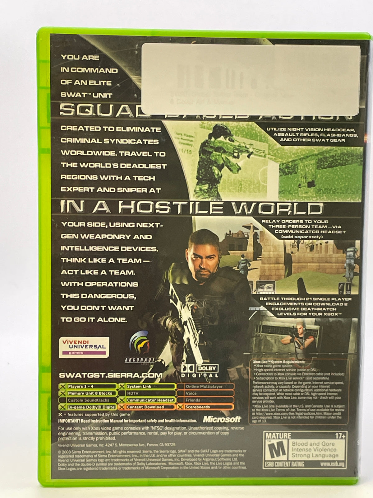 SWAT Global Strike Team CL01 (CIB) Original Xbox