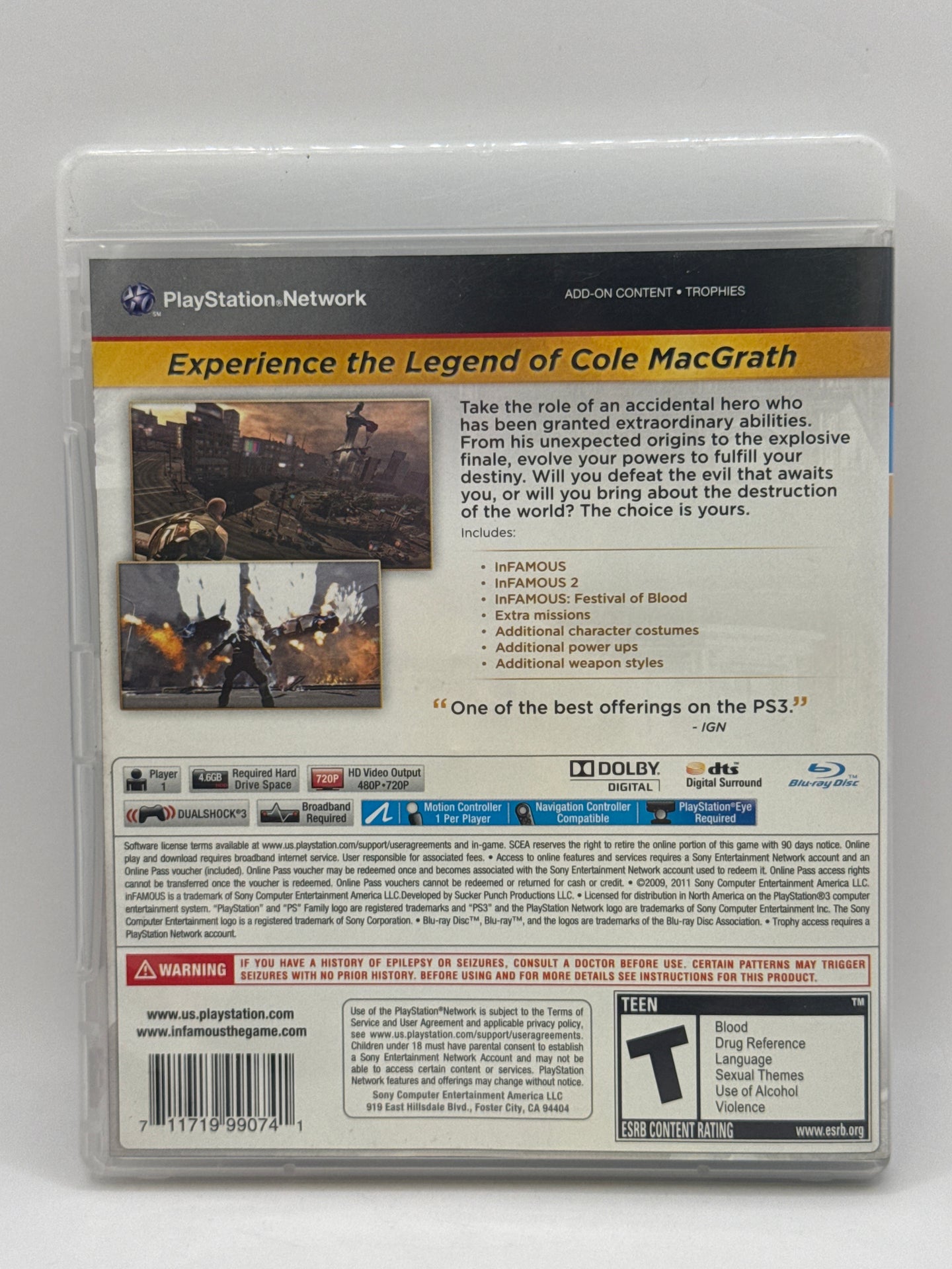 Infamous Collection CL01 (Missing Manual) PlayStation 3