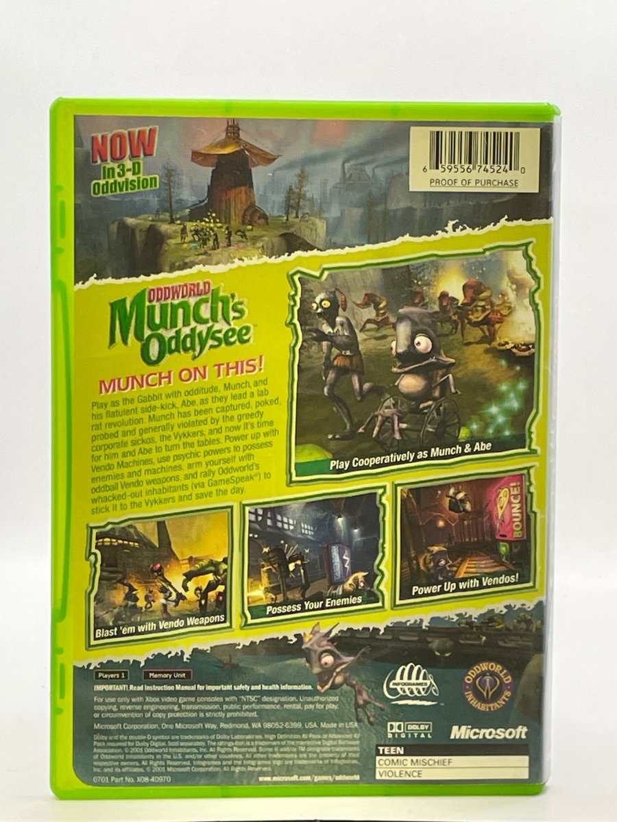 Oddworld Munch's Oddysee CL01 (CIB) Original Xbox
