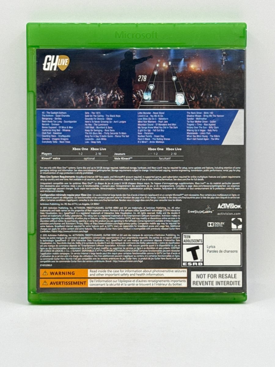 Guitar Hero Live CL01 (CIB) Xbox One