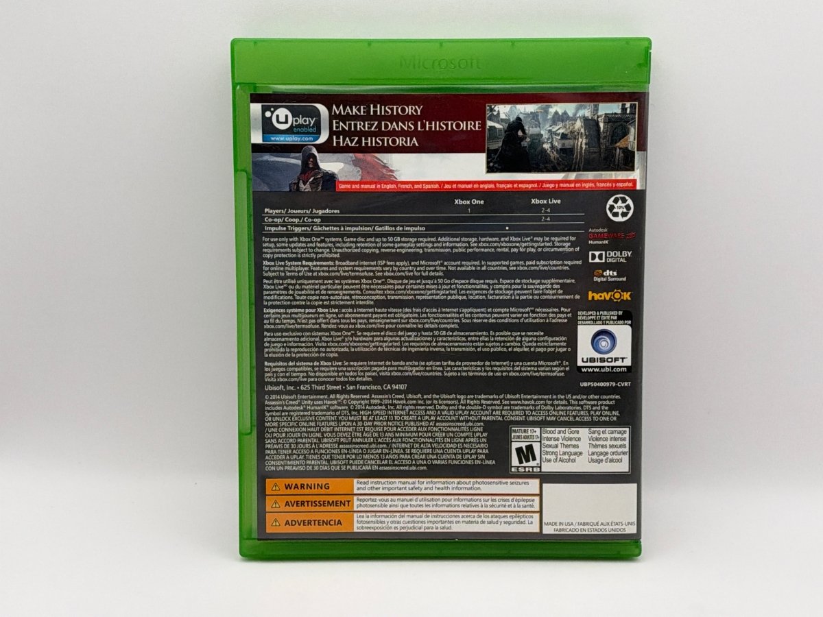 Assassin's Creed: Unity CL01 (CIB) Xbox One