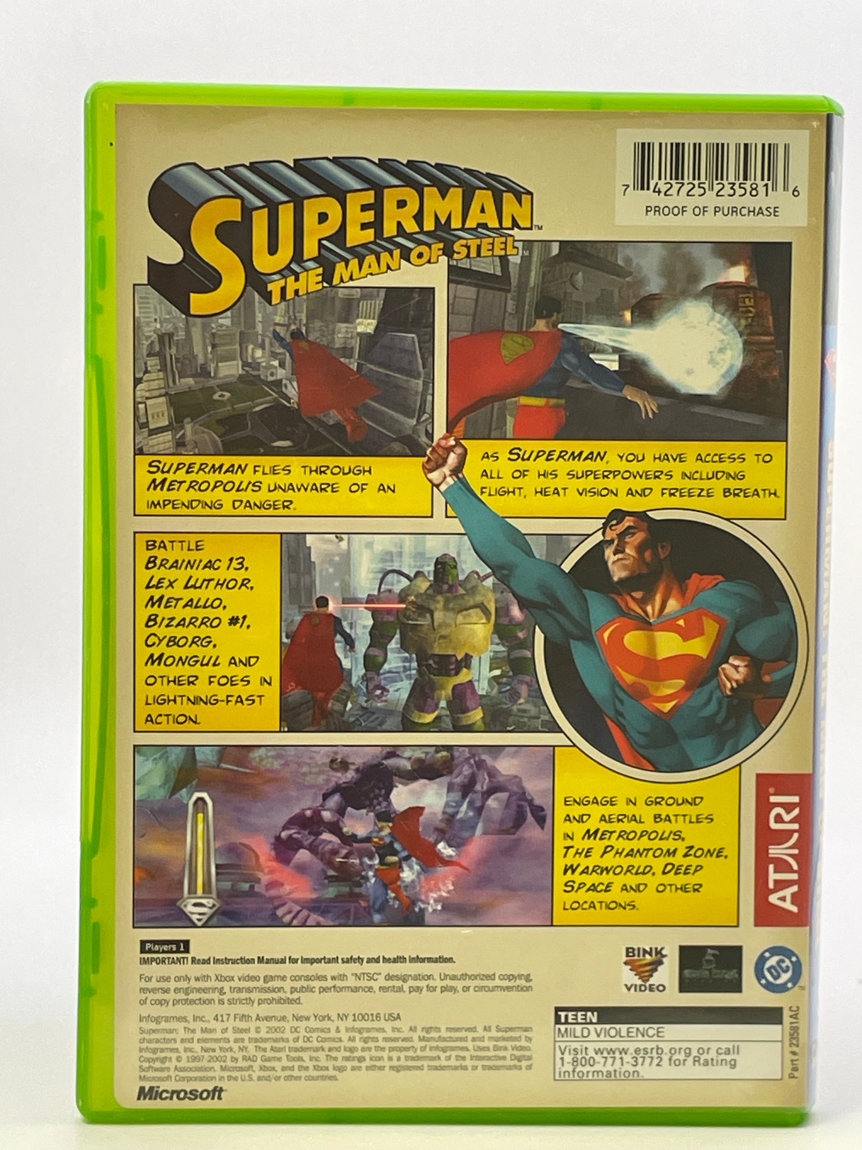 Superman Man of Steel CL01 (Missing Manual) Original Xbox