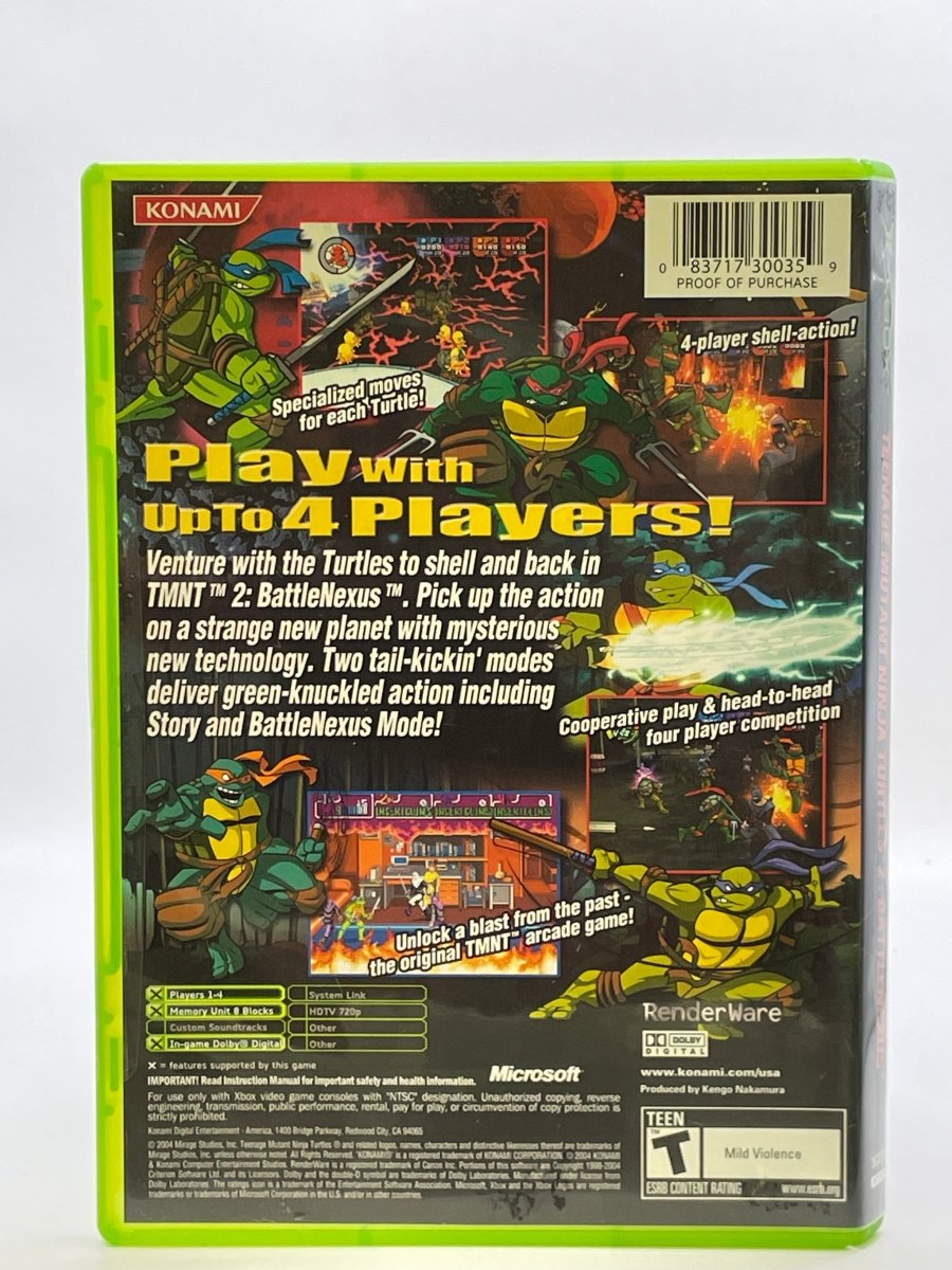 Teenage Mutant Ninja Turtles 2: Battle Nexus CL01 (CIB) Original Xbox