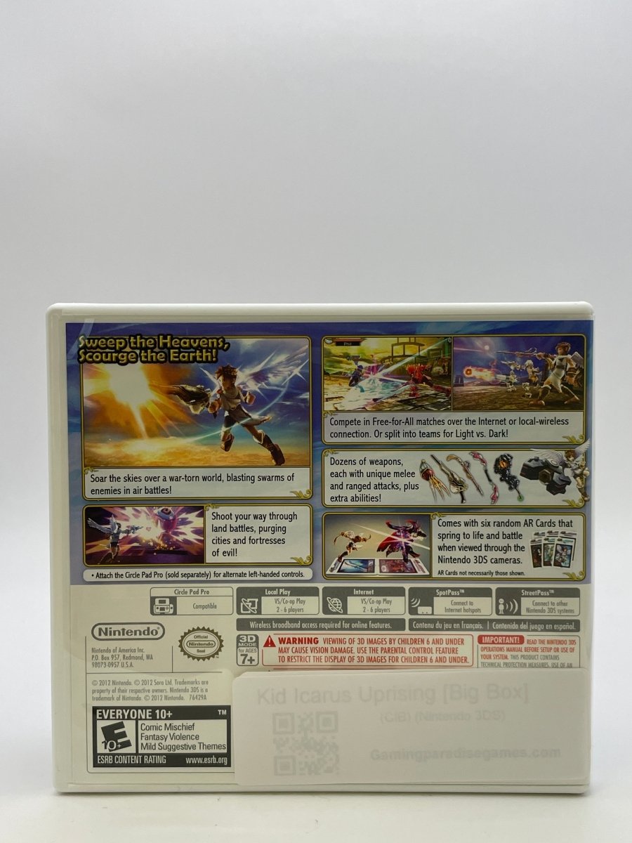 Kid Icarus Uprising [Big Box] CL01 (CIB) Nintendo 3DS